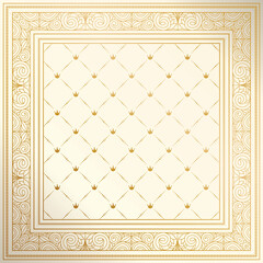 Golden ornate decorative vintage design