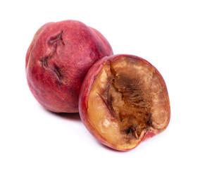 Group of rotten nectarines