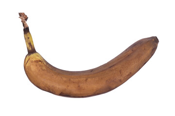 Single closed overripe banana