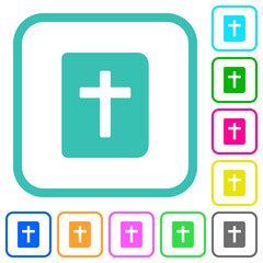 Holy bible vivid colored flat icons