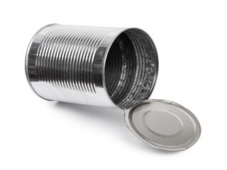 Empty open tin can