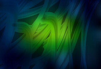 Dark Green, Yellow vector background with lines.