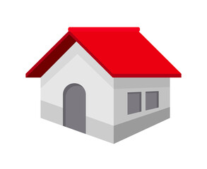 house icon isolated on white, home symbol, clip art residential house, illustration of housing home, real estate