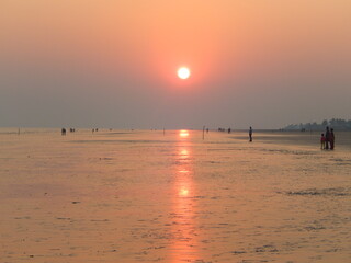 sunset on the beach