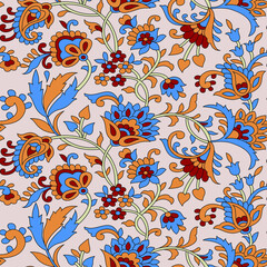 traditional indian paisley pattern on  ghra   background