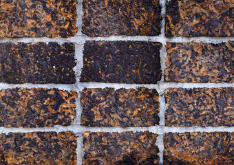Brown brick wall background with texture.