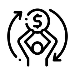 financial replay icon vector. financial replay sign. isolated contour symbol illustration