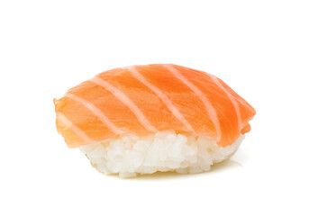 Salmon sushi on a White background