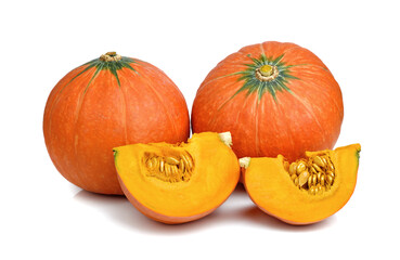 Japanese pumpkin on a white background