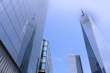Fototapeta na wymiar Tall buildings facades
