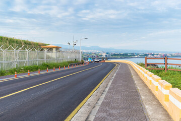 Beach Road on jeju island.