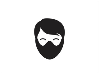 People face with mask vector icon in isolated on white background. Wear dust mask