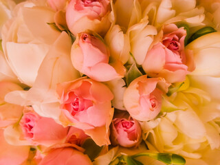 Wedding bouquet of pink peonies