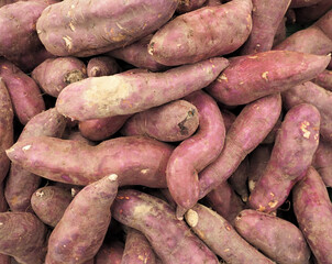 Potato or yam at local market in Thailand.