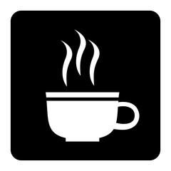 Coffee Shop Icon isolated on black background drawing by illustration 