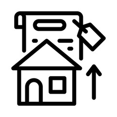 investment in house icon vector. investment in house sign. isolated contour symbol illustration