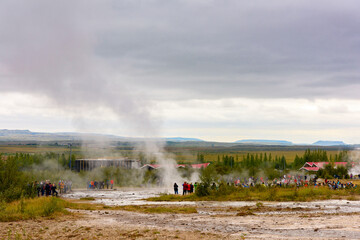 Fototapeta premium Geyser valley in Iceland