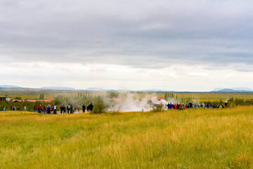 Fototapeta premium Geyser valley in Iceland