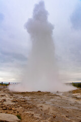 Geyser valley in Iceland