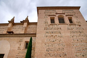 St Mary Church of the Alhambra in Granada. this church was built between 1581 and 1618 on the site of the Great Mosque of the Alhambra.