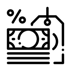 interest is money icon vector. interest is money sign. isolated contour symbol illustration