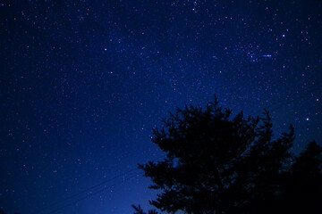 日本の長野にある日本一星空が見える場所 阿智村で撮影した満点の星空