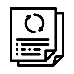 repeat funding document icon vector. repeat funding document sign. isolated contour symbol illustration