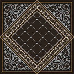 Decorative ornate retro design frame