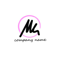 Mc initial letter handwriting and signature logo
