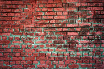 Background of red brick wall text.