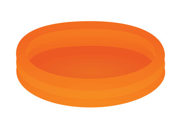 Orange kids padding pool. vector illustration