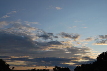 sunset over the city