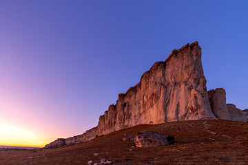 Fototapeta premium Crimea, White rock at sunset