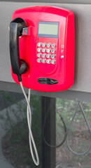 Red public telephone