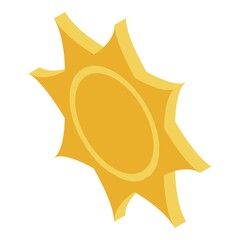 Summer sun icon. Isometric of summer sun vector icon for web design isolated on white background