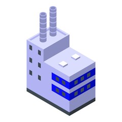 Recycle factory icon. Isometric of recycle factory vector icon for web design isolated on white background