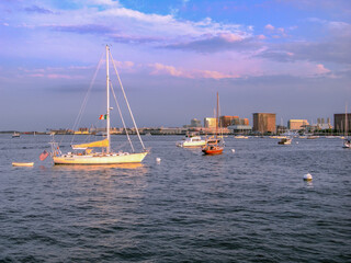 panorama of the city of boston united states
