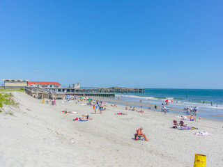 Atlantic city at sunset