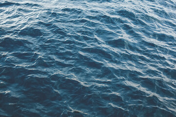 Sea Waves. Ocean waves. Blue sea water surface. Blue liquid reflections photo wallpaper. 