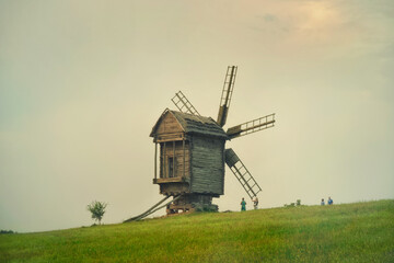 Ukrainian folk architecture. Public outdoor museum of Ukrainian Folk Architecture and Life in Pirogov village in Kiev (Kyiv) outskirts, Ukraine.
