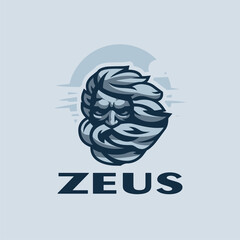 Zeus head. Vector illustration.