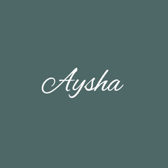 a simple Aysha wordmark logo design 