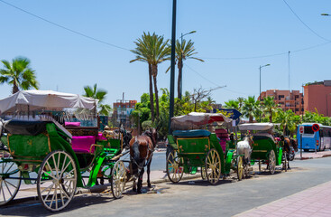 Fototapeta na wymiar Marrakech streets prepared for tourists
