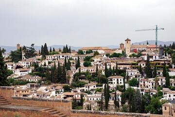 Obraz premium View of Granada old city from Alhambra Palace, Granada, Spain