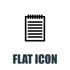 notes icon. Flat illustration isolated vector sign