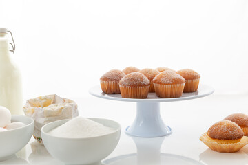 sugar cupcakes in white background