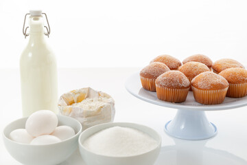 dairy products on a table