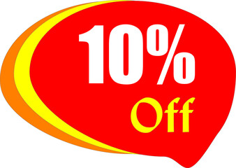 10 Percentage  Off Discount Offer badge sale Vector Graphics