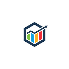 Chart and Arrow logo / icon design