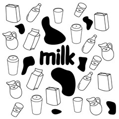 bottled milk beverage icon